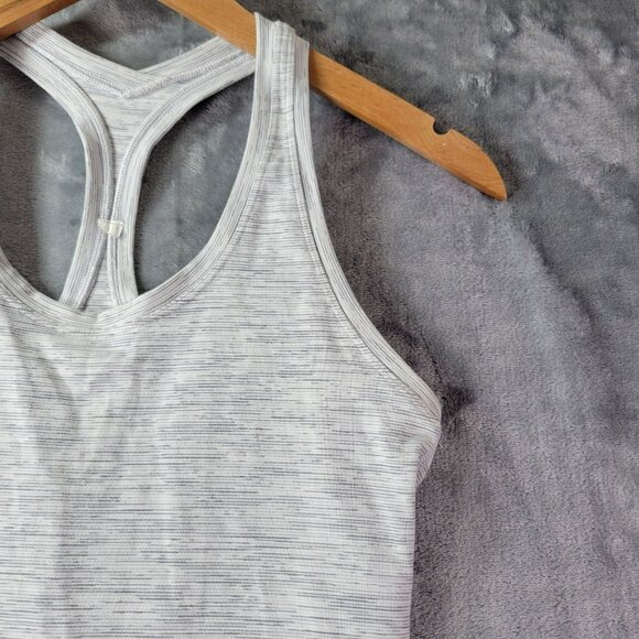 Lululemon Womens Racerback Tank Top Gray Heather Athletic Gym Activewear Workout - Picture 2 of 8